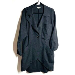 Cabi Style 994 Womens Charcoal Gray Ponte Knit Unlined Lisbon Topper Jacket Sz M